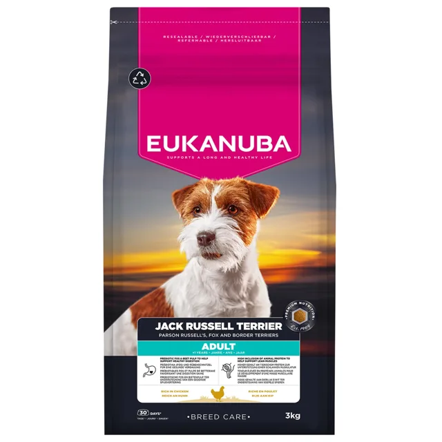 Eukanuba Adult Breed Care Jack Russell Terrier - výhodné balení: 3 x 3 kg