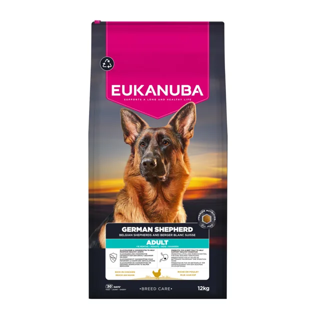 Eukanuba Adult Breed Care německý ovčák - výhodné balení: 2 x 12 kg