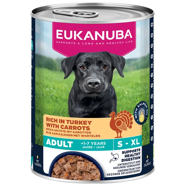 Eukanuba Adult Rich in Turkey with Carrots - výhodné balení: 12 x 400 g