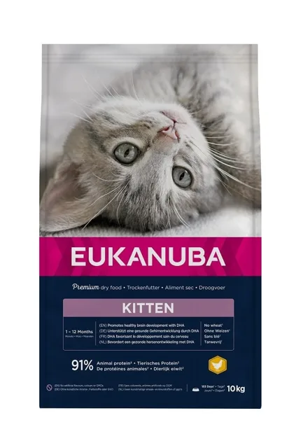 EUKANUBA Cat Kitten All Breeds Healthy Start Chicken &amp; Liver 10 kg