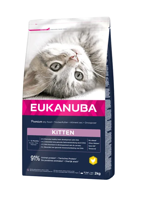 EUKANUBA Cat Kitten All Breeds Healthy Start Chicken &amp; Liver 2 kg