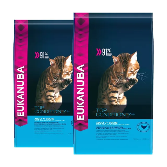 EUKANUBA Cat Senior All Breeds Top Condition Chicken &amp; Liver 2 x 10 kg