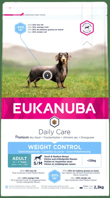 Eukanuba Daily Care Small & Medium Weight & Control 2,3kg