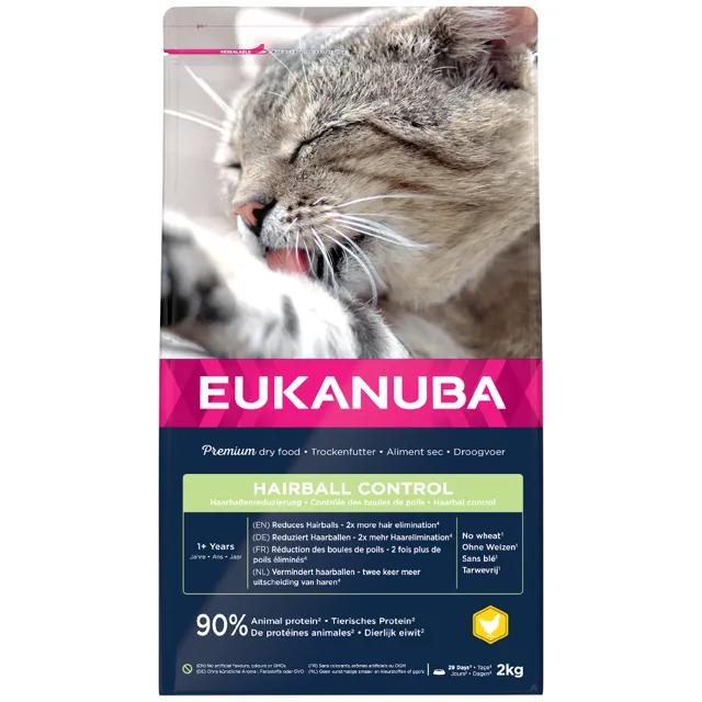 Eukanuba Hairball Control Adult - Výhodné balení: 2 x 10 kg