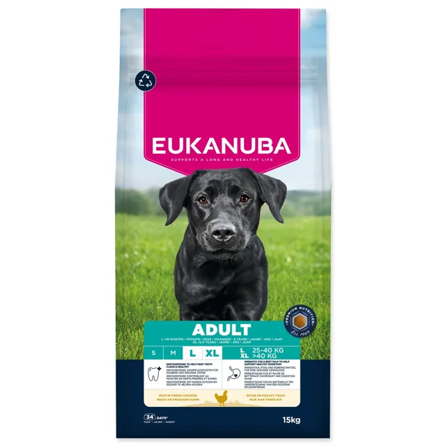 Eukanuba Krmivo Adult Large rich in fresh chicken 15kg