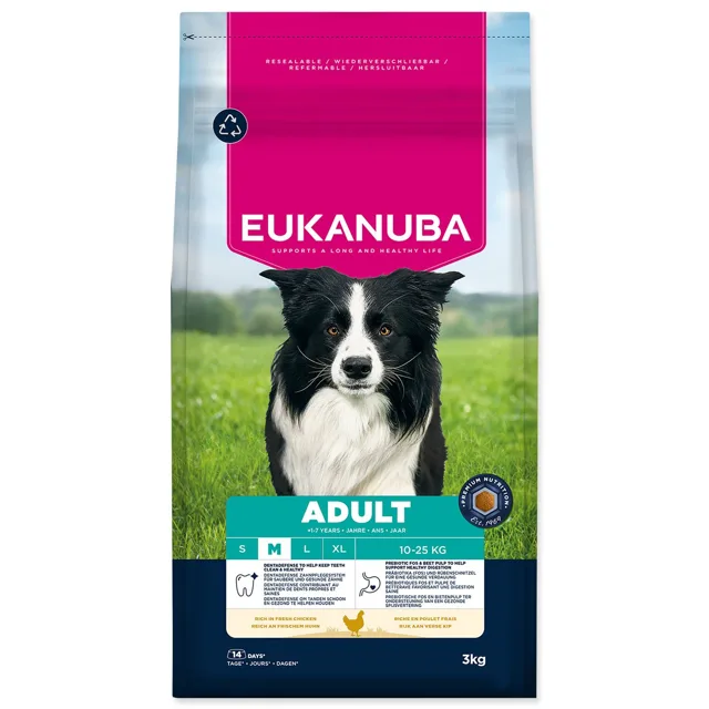 Eukanuba Krmivo Adult Medium rich in fresh chicken 3kg