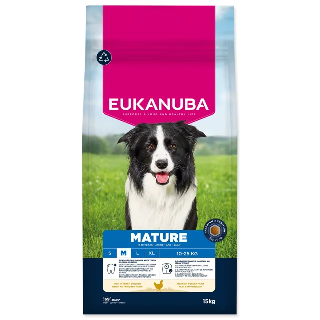 Eukanuba Krmivo Mature Medium rich in fresh chicken 15kg