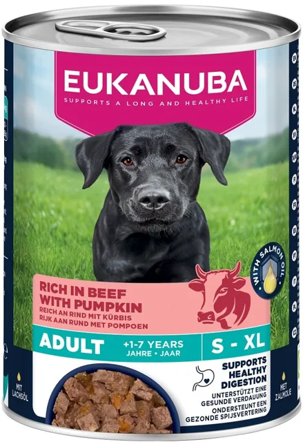 EUKANUBA Life Care Adult Rich in Beef 400 g paštika pro psy bohatá na hovězí maso a dýni