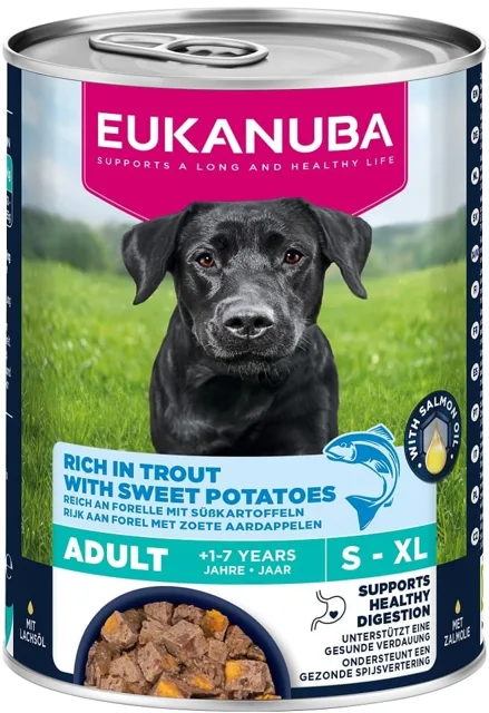 EUKANUBA Life Care Adult Rich in Trout 400 g paštika pro psy bohatá na pstruha a batáty