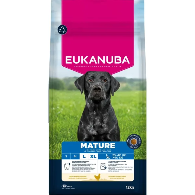 EUKANUBA Life Care Mature Large Chicken 12 kg čerstvé kuře granule pro starší psy velkých plemen