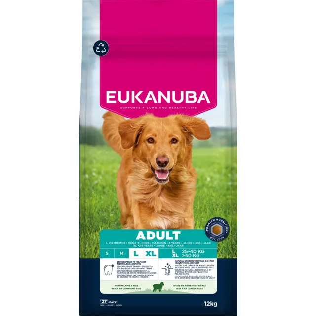 Eukanuba Premium Nutrition Adult Large & Giant Breed jehněčí a rýže - výhodné balení: 2 x 3 kg