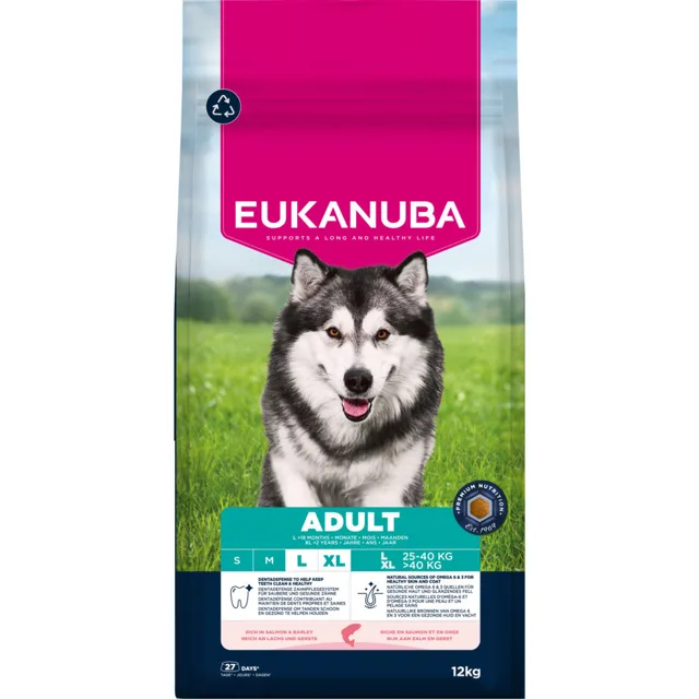 Eukanuba Premium Nutrition Adult Large & Giant Breed Salmon - výhodné balení: 2 × 12 kg
