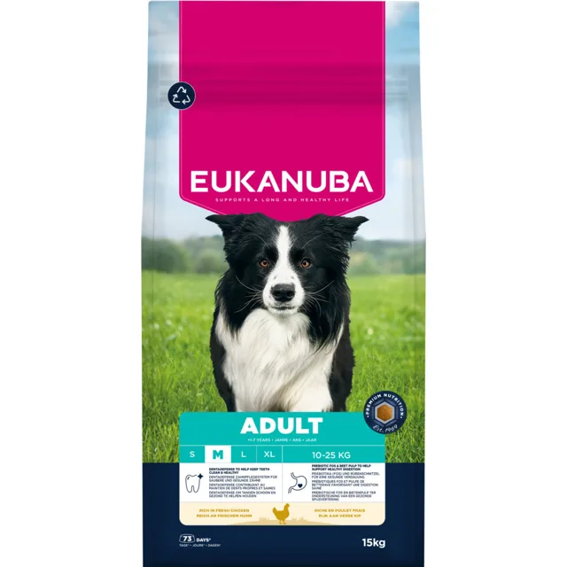 Eukanuba Premium Nutrition Adult Medium Breed s kuřecím - výhodné balení: 2 x 3 kg