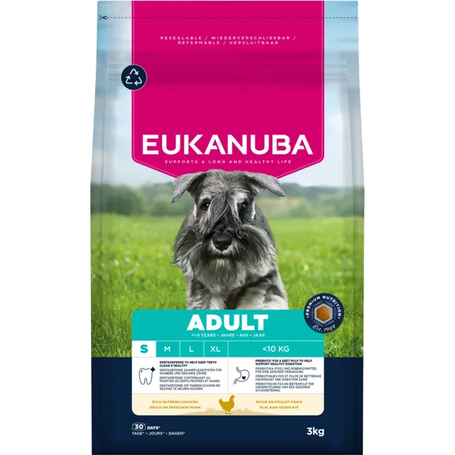 Eukanuba Premium Nutrition Adult Small Breed s kuřecím - 15 kg