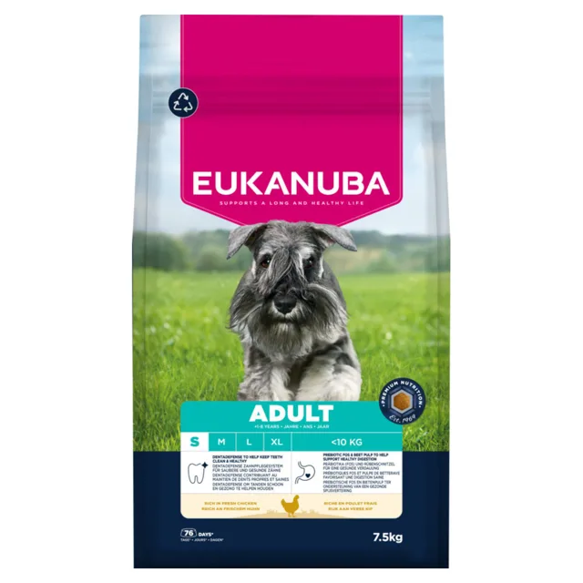 Eukanuba Premium Nutrition Adult Small Breed s kuřecím - výhodné balení: 2 x 7,5 kg