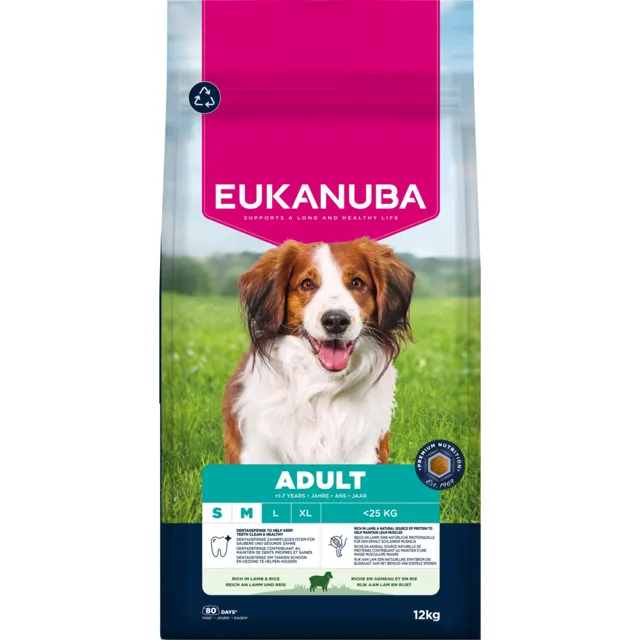 Eukanuba Premium Nutrition Adult Small & Medium Breed Lamb & Rice - 3 kg
