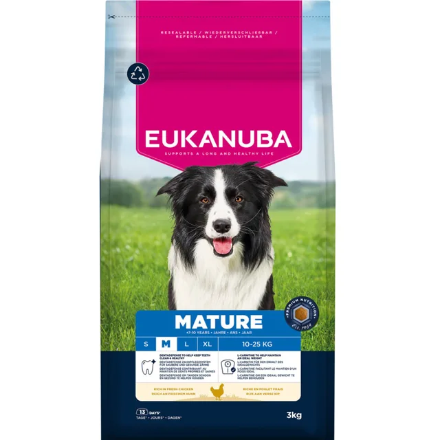 Eukanuba Premium Nutrition Mature Medium Breed Chicken - 15 kg