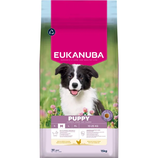 Eukanuba Premium Nutrition Puppy Medium Breed Chicken - výhodné balení: 2 x 15 kg