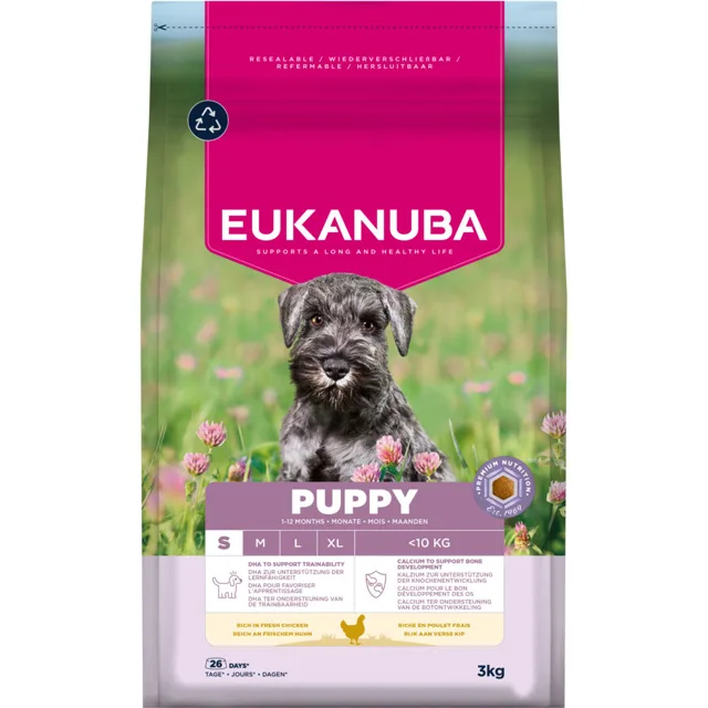 Eukanuba Premium Nutrition Puppy Small Breed Chicken - výhodné balení: 2 x 7,5 kg