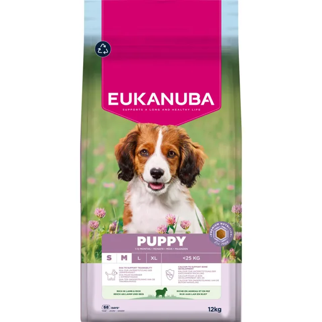 Eukanuba Premium Nutrition Puppy Small & Medium Breed Lamb & Rice - 3 kg