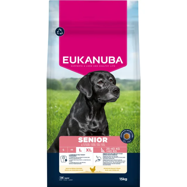 Eukanuba Premium Nutrition Senior Large & Giant Breed Chicken - výhodné balení: 2 x 3 kg