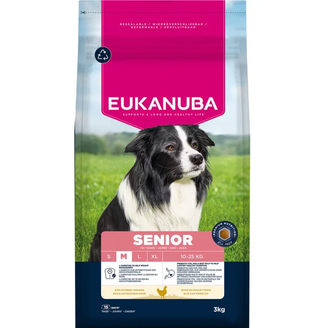 Eukanuba Premium Nutrition Senior Medium Breed Chicken - výhodné balení: 2 x 15 kg