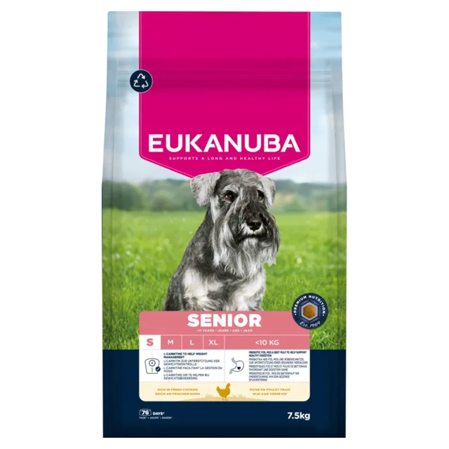 Eukanuba Premium Nutrition Senior Small Breed Chicken - výhodné balení: 2 x 7,5 kg