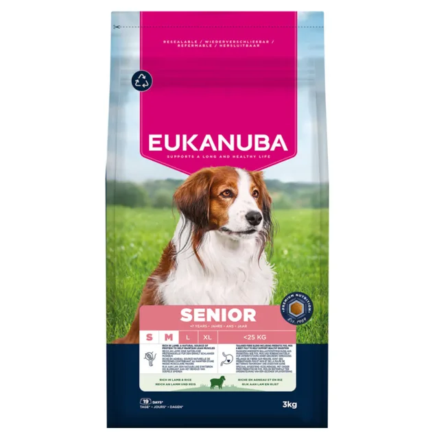 Eukanuba Premium Nutrition Senior Small & Medium Breed Lamb & Rice - 12 kg