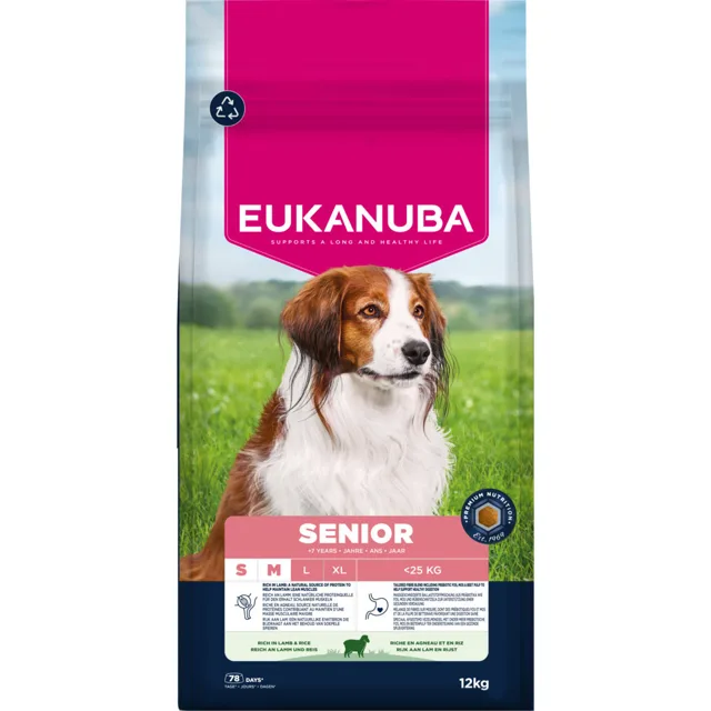 Eukanuba Premium Nutrition Senior Small & Medium Breed Lamb & Rice - 3 kg