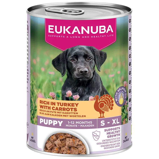 Eukanuba Puppy Rich in Turkey with Carrots - 6 x 400 g