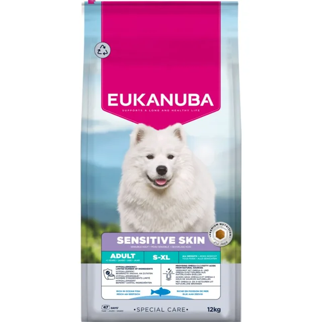 EUKANUBA Special Care Adult Sensitive Skin 12 kg granule pro dospělé psy s citlivou kůží