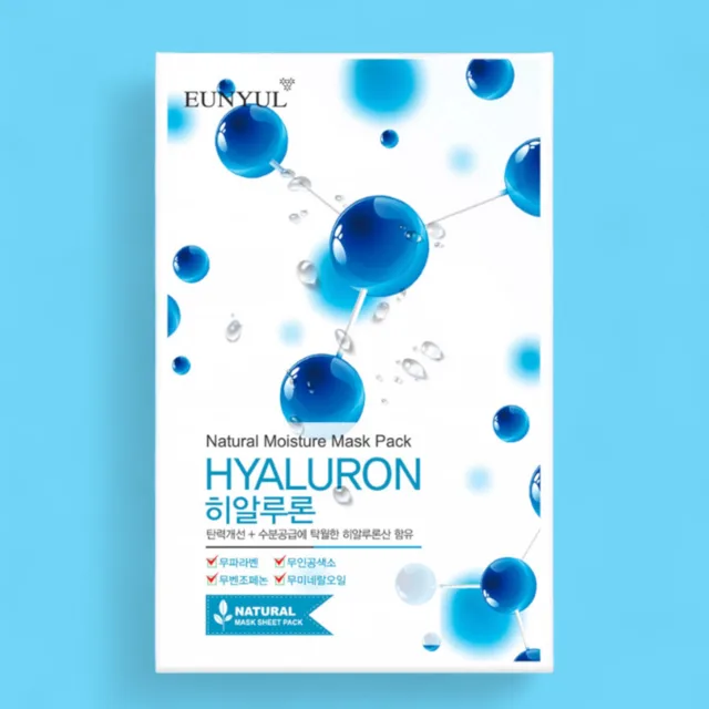 EUNYUL - Natural Moisture Mask - Plátýnková maska s kyselinou hyaluronovou - 22 ml