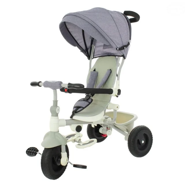 eurobaby Dětská tříkolka - šedá
