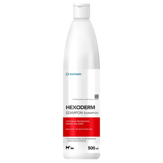 EUROWET Hexoderm 500 ml dermatologický šampon pro psy a kočky