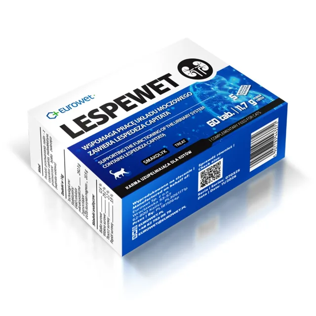 EUROWET Lespewet 60 tab. tablety podporující funkci močového ústrojí pro kočky