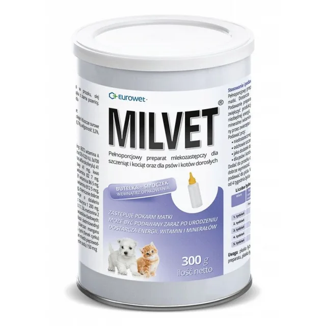 EUROWET Milvet mléčná náhražka pro štěňata a kočky 300 g