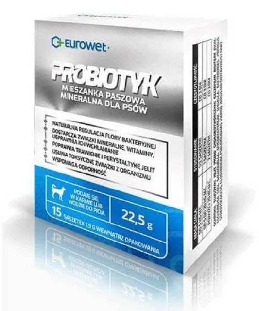 EUROWET PROBIOTIK prášek pes 15x1,5g