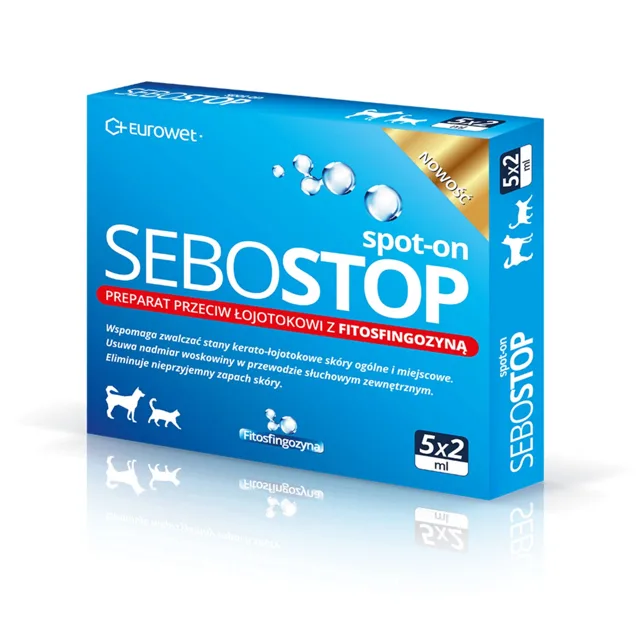 EUROWET Sebostop Spot-on 5 x 2ml preparát proti seborei pro psy a kočky