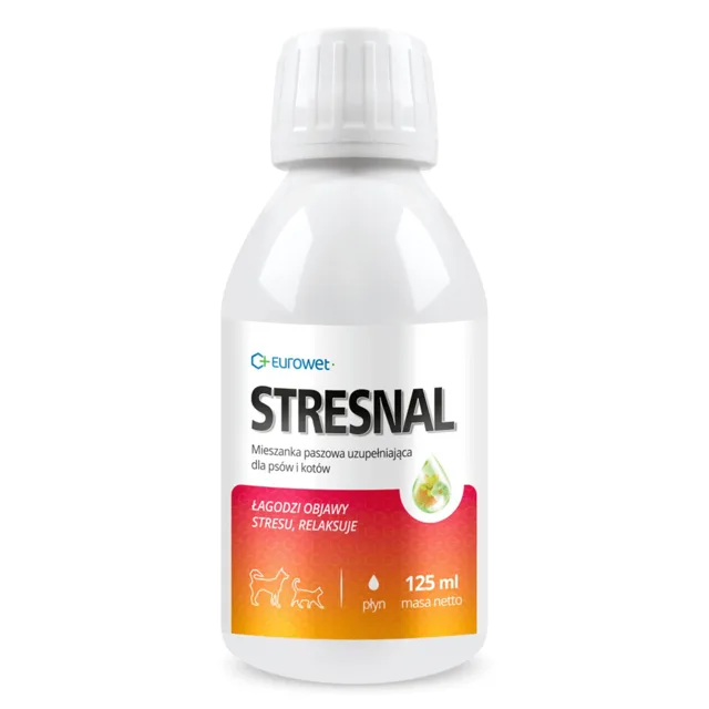 EUROWET Stresnal 125 ml doplňkové krmivo pro psy a kočky, které zmírňuje stres