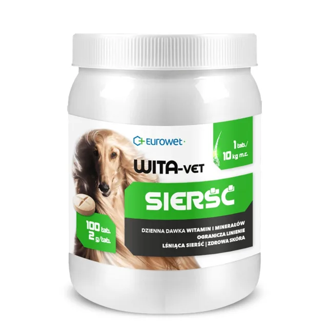 EUROWET Wita-Vet Dog Hair 30 tablet. Vitamíny a minerály pro psy