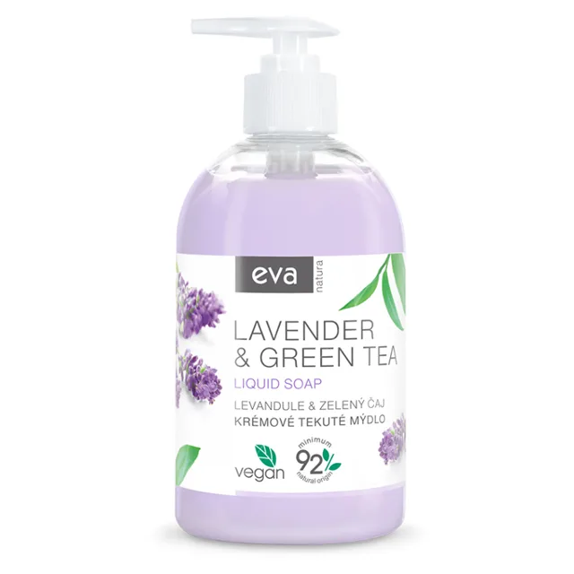 EVA NATURA Krémové tekuté mýdlo Levandule & Zelený čaj 500 ml