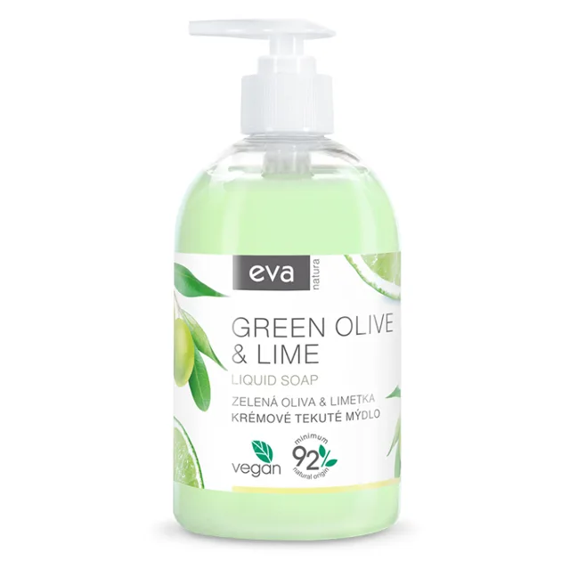 EVA NATURA Krémové tekuté mýdlo Zelená oliva & Limetka 500 ml