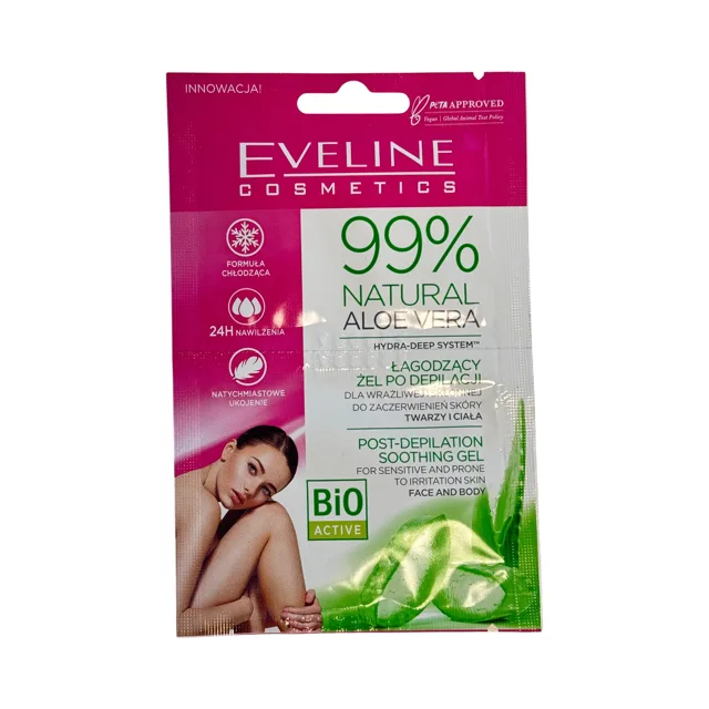 Eveline 99% Natural Aloe Vera Post-Depilation Soothing Gel – zklidňující gel po depilaci 2x5ml