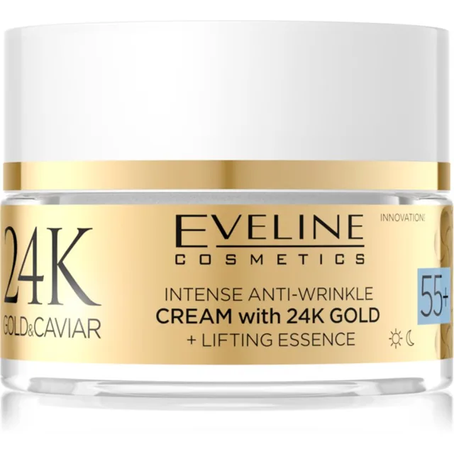 Eveline Cosmetics 24k Gold & Caviar Cream with 24K Gold krém proti vráskám 55+ 50 ml