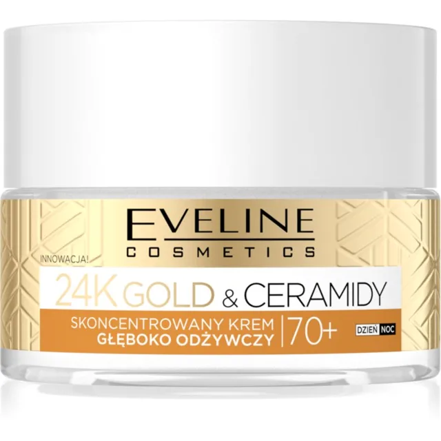 Eveline Cosmetics 24k Gold & Ceramidy 70+ intenzivní vyživující krém 70+ 50 ml