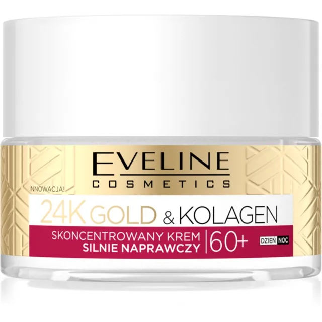 Eveline Cosmetics 24k Gold & Kolagen 60+ koncentrovaný krém redukující vrásky 60+ 50 ml