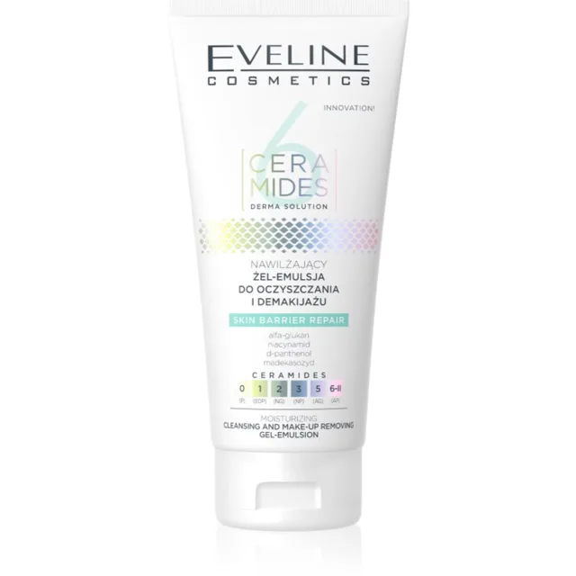 Eveline Cosmetics 6 Ceramides gelová emulze pro hloubkové čištění 150 ml