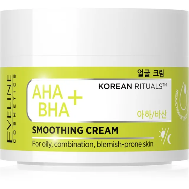 Eveline Cosmetics AHA + BHA Korean Rituals hydratační a vyhlazující pleťový krém 50 ml
