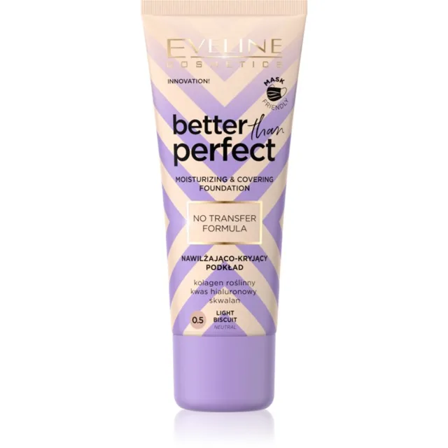 Eveline Cosmetics Better than Perfect krycí make-up s hydratačním účinkem odstín 0.5 Light Biscuit Neutral 30 ml