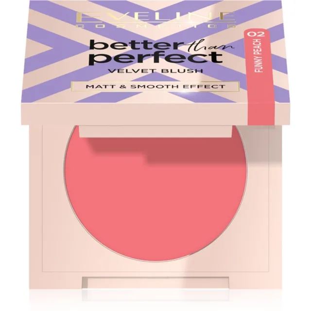 Eveline Cosmetics Better than Perfect Velvet Blush tvářenka s matným efektem odstín 02 Funny Peach 1 ks